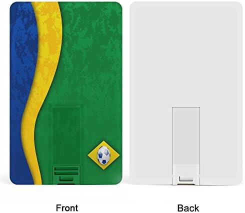 Futebol na bandeira brasileira USB Drive flash drive personalizado acionamento de cartão de crédito stick usb chave de chave USB