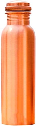 AAKRATI Garrafa de cobre | Qualidade premium | Solid Cobper 950 ml, acabamento martelado, produto extra brilho | Livre e prova de vazamento |