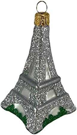 Eiffel Tower Paris France Mini Polish Glass Christmas Ornament Decoration 3 polegadas