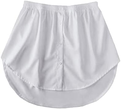 T-shirts Extenderes femininos em camadas de camadas de primeira varredura inferior Mini-saia Mini-saia Camisas superiores