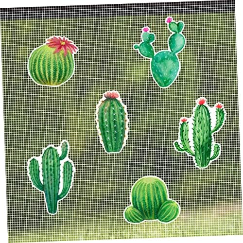 ABOOFAN 24 PCS Cactus adesivos decorativos Anti -Colision Starters para adesivos da janela da tela do carro