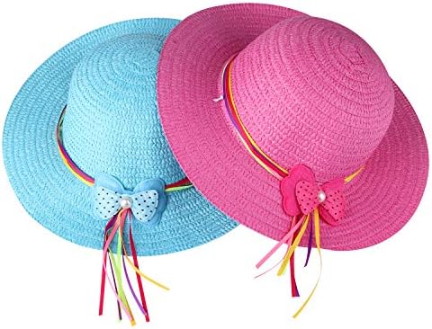 Conjunto de chapéu para festa de palha de meninas