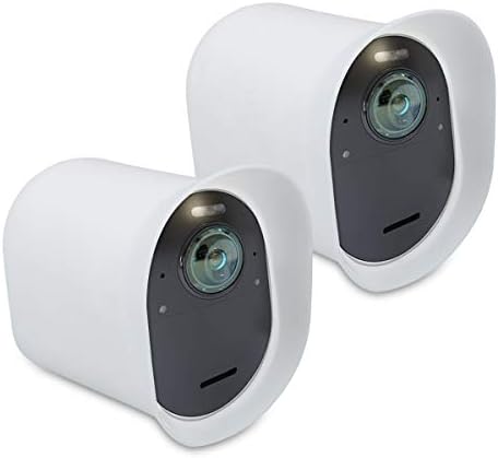Kwmobile 2x Skin Compatível com Arlo Ultra / Arlo Pro 3 / Pro 4 - Capa de Câmera de Segurança de Silicone Tampa CCTV Outdoor - Branco
