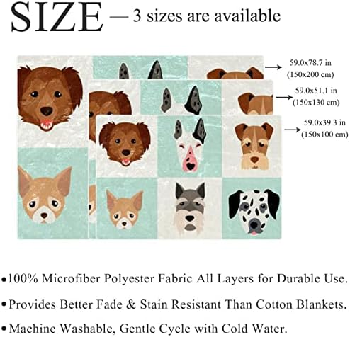 Cobertor macio, cobertor de soneca, cobertores macios e macios e macios, cães, cães de desenho animado animal adorável