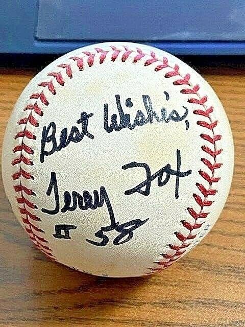 Terry Fox assinou o Oal Baseball autografado! Tigres, Braves! Maris! JSA - bolas de beisebol autografadas