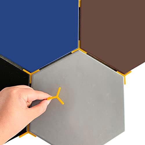 Cor de laranja y tipo de madeira clipes de nivelamento hexagonal de 1/8 de polegada Sistema de nivelamento de ladrilhos