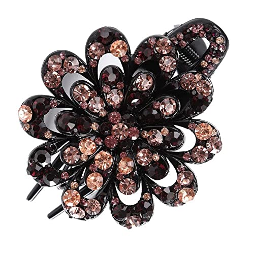 Mc Hair Pin feminino colorido clipe de flor de flor de barrette de barrette acessórios articiais Mulheres moda Lady Crystal Hairpin Headwear