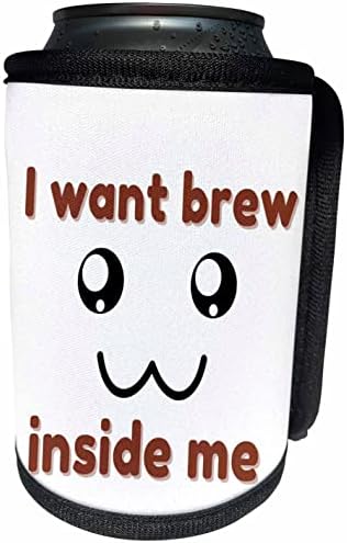 3drose fofo emoji com um texto de eu quero cerveja dentro de mim - lata mais fria