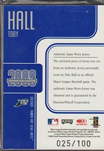 Toby Hall #/100 2003 Playoff Play of the Game - coleção de jogadores #toha