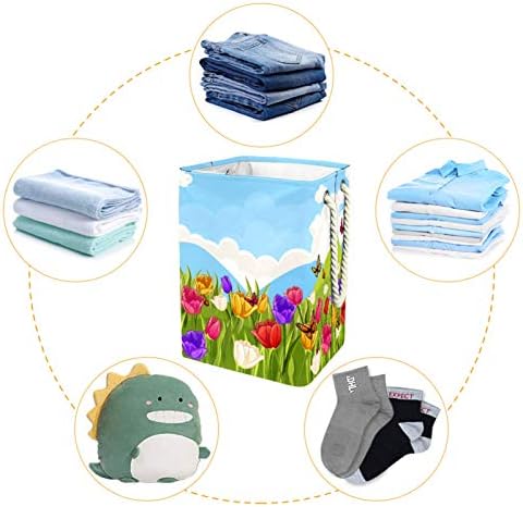 Deyya Spring-Landscape Laundry Bestkets dificultam altura de altura dobrável para crianças adultas meninos adolescentes