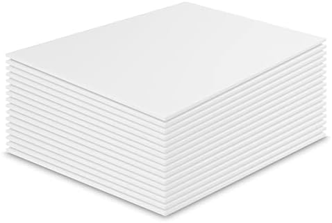 Apochon 15 Pack White Foam Board, 12 x 16,5 polegadas Centro da placa de cozinha de espuma de espuma, 3/16 polegadas