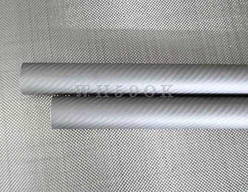 Whabest 1pcs 3k Roll embrulhado Tubo de fibra de carbono 33mm od x 30mm ID x 500 mm Material composto de carbono/Tubos de fibra de carbono/tubos/tiras