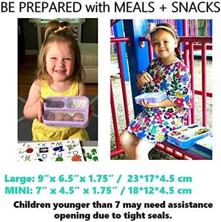 Bento Lunch-Box Set para crianças inclui lanche recipiente | 6 e 3 Caixas de compartimento School à prova de vazamento Bentos Ferend