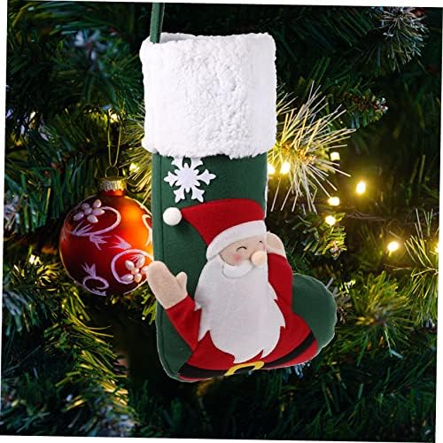 Sewacc Christmas Stocking Pingente Natividade Ornamentos de Santa Bolsa de Presente Chrismas Soas Papai Noel Meias Bolsas de Bolsas de Tratamento Bolsa Bolsa Bolsa de Garetas