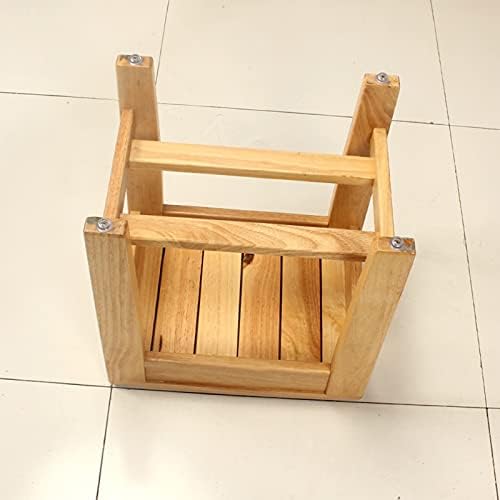 Disas simples, banquinho de chuveiro de madeira com feitas não deslizantes Cadeiras de assento de armazenamento de banheiros Banco de banheira impermeável à prova d'água para idosos para idosos