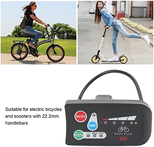 Tela de LED de bicicleta elétrica EULBEVOLI, medidor de exibição de bicicleta elétrica ABS para scooter para o guidão