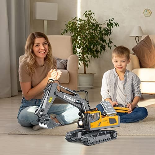 T.V.V.Fashy Controle remoto Toys de escavadeiras para meninos, veículos de construção de controle remoto Tok