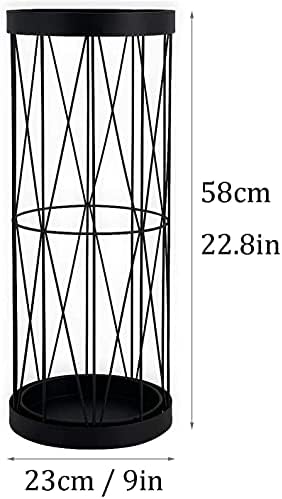 Omoons Umbrella Stand, Stand Iron Prayer Impermead e Bucket compacto à prova de ferrugem, rack de armazenamento de cesto de grande capacidade