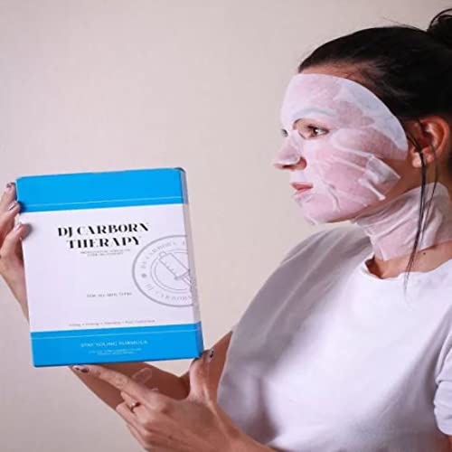 Terapia com CO2 carboxy: máscara de gel de face e pescoço; Todo o tipo de pele; Máscara de limpeza e aperto de poros
