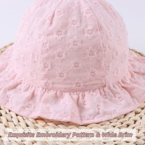 Baby Girl Sun Hat com chapéu infantil de algodão Bowknot Chapete de Balde de Verão Crianças Crianças de Crianças para Meninas 0-2 anos
