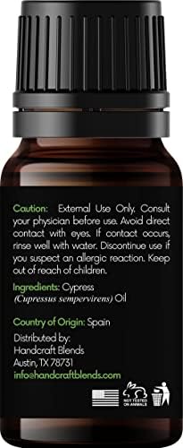 Óleo essencial de Cypress Handcraft - puro e natural - óleo essencial de grau premium para difusor e aromaterapia - 0,33 fl oz