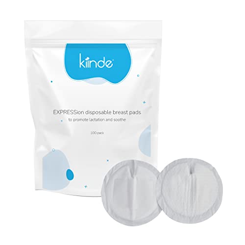 Kiinde Expressions Pads de mama para amamentação | Almofadas de enfermagem descartáveis ​​para alívio do mamilo pós -parto e proteção noturna para a mãe 40 pacote