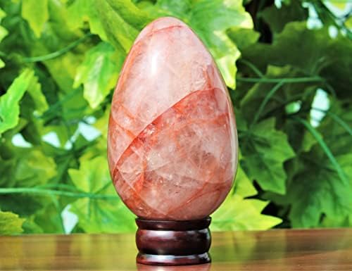 Chakras de cristal hematóide vermelho natural Chakras de cura metafísica grande meditação de ovo de pedra feng shui aura
