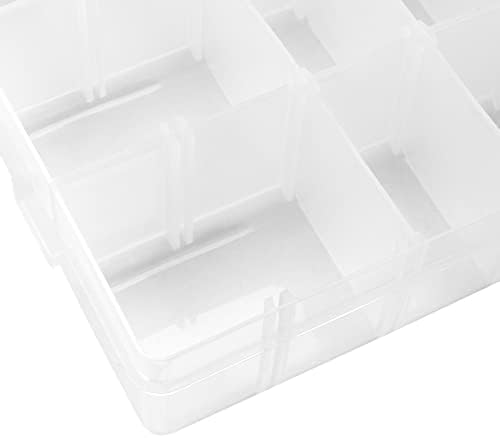 Mahiong 6 pacote 36 Grades Caixa de organizador de plástico com divisores de ajuste de ajuste e adesivos de etiqueta de 600 PCs,