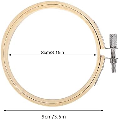 Quadro de bordado, bordando aros de bambu material conveniente para usar tamanho compacto para decorações feitas à