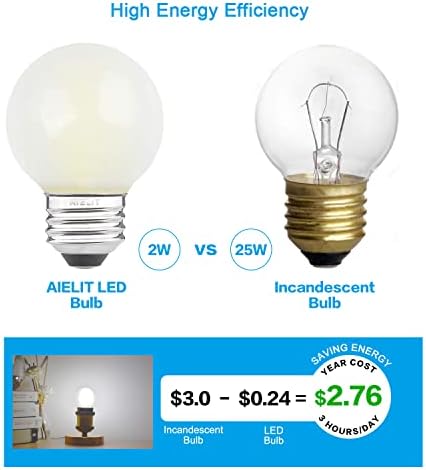 Aielit de 25 watts equivalente a lâmpada LED LED, luz do dia 5000k, base padrão E26, lâmpadas LED globas A15/A50 para