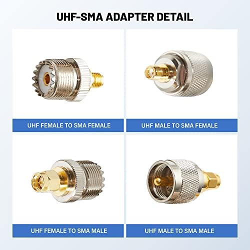 Anina 4pc sma - uhf fr coaxial conector adaptador kit sma para pl259 so239 uhf vhf adaptador de antena para rádio cb/ham ham radio