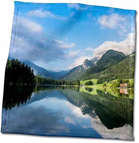 3drose Danita Delimont - Lagos - Alemanha - Lago Hintersee com Reiter Alpe. - Toalhas