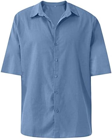 Camiseta masculina, designer primavera verão masculino linho de algodão casual de cor sólida camisetas de manga curta camisas soltas