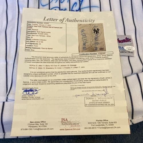 Derek Jeter New York Yankees Legends assinou Jersey 25 Sigs JSA COA - Jerseys autografadas da MLB