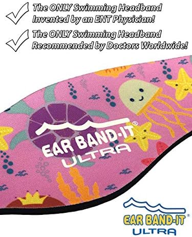 Bandada de areia Ultra Band -it -It Banda da cabeça - Bedia da cabeça do nadador - Mantenha a água fora, segure os tampões para os