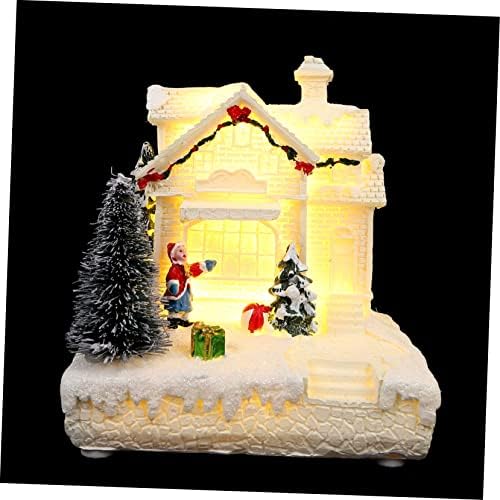 Sewacc 1pc Christmas Growing House Decorações de inverno Presentes da casa interna ADORNOS PARA GINGERSbread House Ornamentos