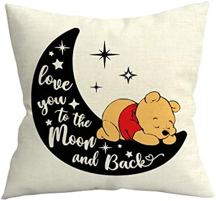 Amo você para a lua e de volta 18x18 polegadas Decorativa Tampa de travesseiro Presentes para mamãe para crianças Sofá