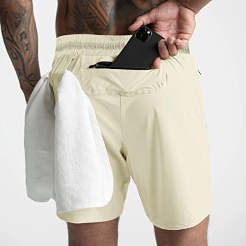 Xxzy shorts para homens, shorts atléticos de 5 de 5 treinos secos rápidos que executam shorts com shorts atléticos de bolso com zíper