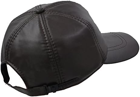 Ifsun Genuine Sheepskin Ajustável Unissex Leather Baseball Chapé