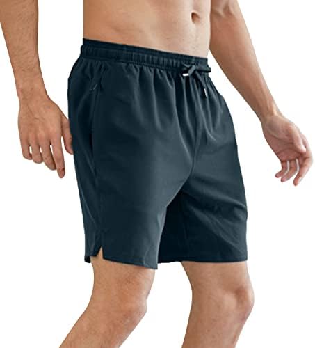 Shorts Man Masculino Primavera e Verão Cortos Sólidos Soldos Icensoras Zíper Pocket Slit Stousers Soly Fit Athletic