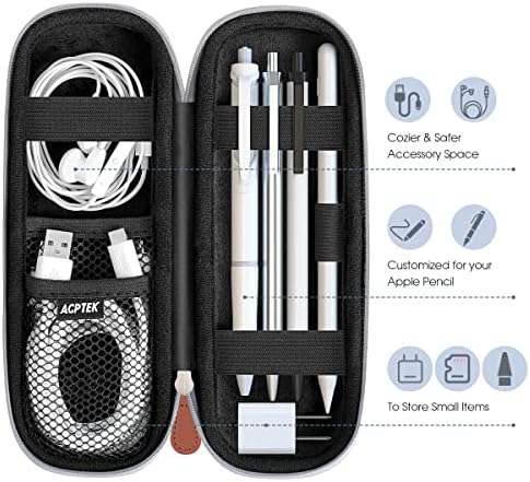 Titular da caixa AGPTEK para Apple Pencil 2, estojo de transporte premium para caneta Propad Pro, lápis, Samsung, Huawei, acessórios