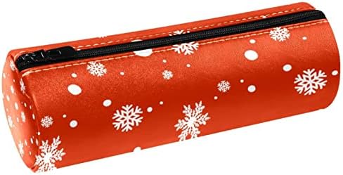 Caixa de lápis Guerotkr, bolsa de lápis, capa de caneta, bolsa de caneta, bolsa de lápis pequena, flocos de neve de Natal