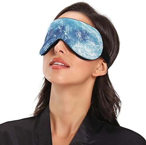Kigai Sleep Eye Mask for Men Women Light bloqueando noite dormindo vendimento com cinta ajustável Soft respirável conforto ocular capa para viajar ioga cochilo oceano