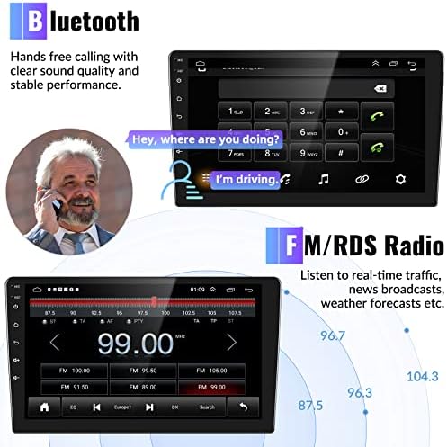 [2+32g] Android 11 estéreo para Mazda 2 2007-2014 com Apple CarPlay & Android Auto, Rádio de carro de tela de toque de