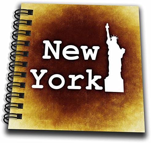 3d Rose Nova York com a Estátua da Liberdade Mini Bloco