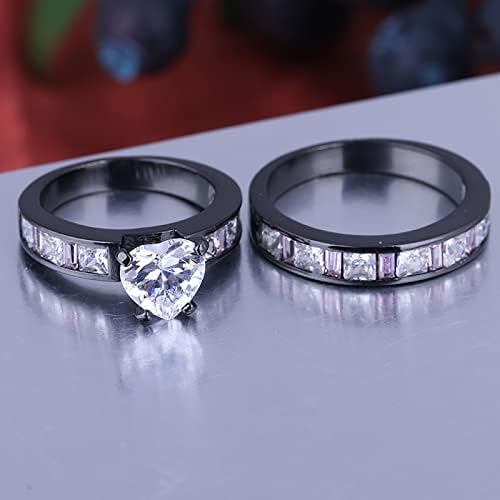 Cristal Heart Ring Engagement Wedding Love Heart Zircon Ladies Bridal Ring Fashion Party Ring Rings Anéis 100