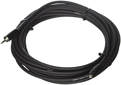 Roland Black Series Headphone Extension Cable, 3,5 mm TRS masculino para fêmea, 25 pés