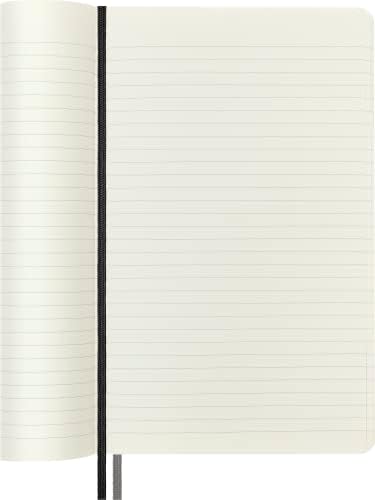 Notebook expandido de Moleskine Classic, capa macia, grande governado/forrado, preto, 400 páginas