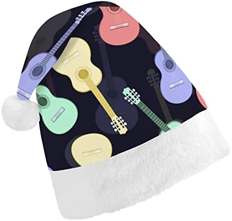 Guitarras multicoloridas Chapéu de Natal Engraçado Papai Noel Chapé