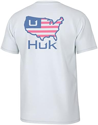 Camiseta de desempenho de manga curta de huk masculina, camiseta de pesca